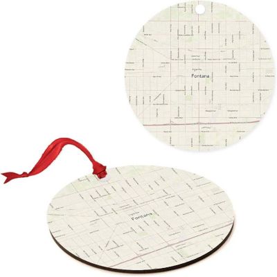 MDF Ornament Fontana California Map Image 3