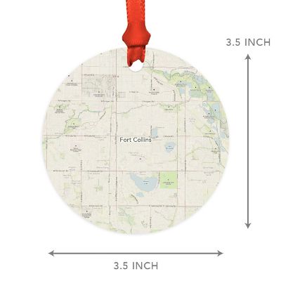 MDF Ornament Fort Collins Colorado Map Image 2
