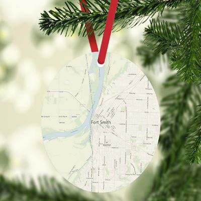 MDF Ornament Fort Smith Arkansas Map Image 1