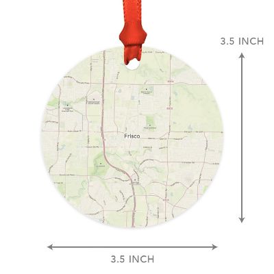 MDF Ornament Frisco Texas Map Image 2