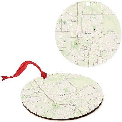 MDF Ornament Frisco Texas Map Image 3