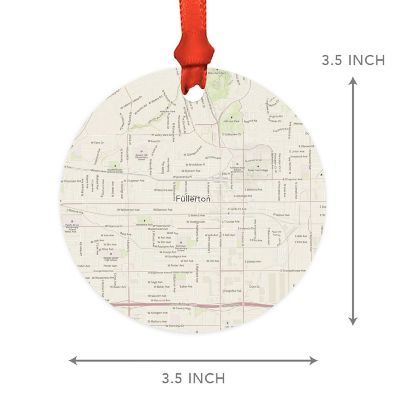 MDF Ornament Fullerton California Map Image 2