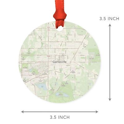 MDF Ornament Gainesville Florida Map Image 2