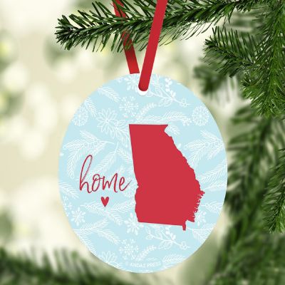 MDF Ornament Georgia Home WinterBlue/Red Image 1