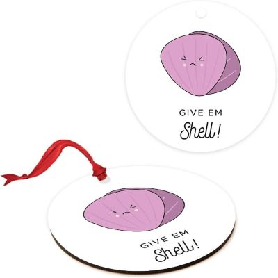 MDF Ornament  Give Em Shell!, Sea Shell Image 3