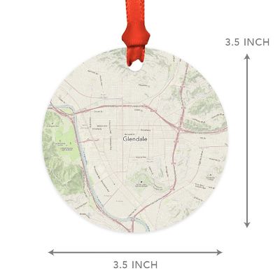 MDF Ornament Glendale California Map Image 2