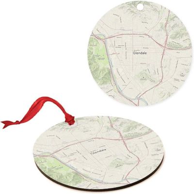 MDF Ornament Glendale California Map Image 3
