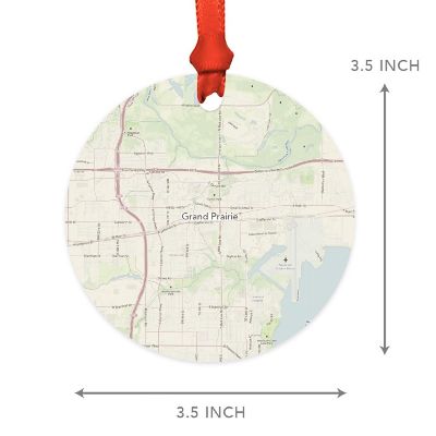 MDF Ornament Grand Prairie Texas Map Image 2