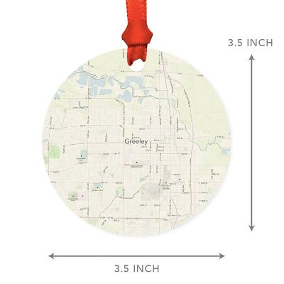 MDF Ornament Greeley Colorado Map Image 2