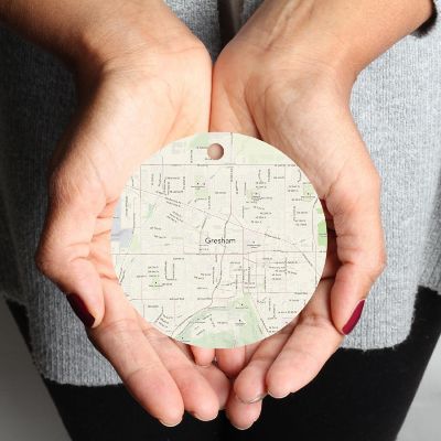 MDF Ornament Gresham Oregon Map Image 2