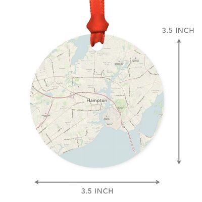 MDF Ornament Hampton Virginia Map Image 2