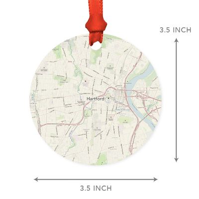 MDF Ornament Hartford Connecticut Map Image 2