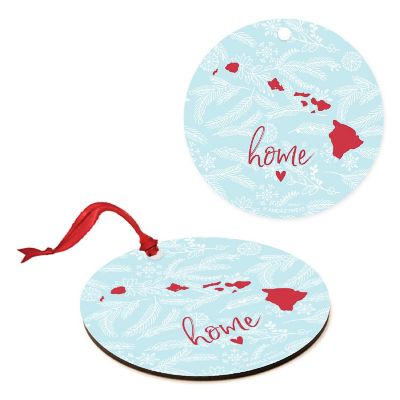 MDF Ornament Hawaii Home Winter Blue/Red Image 1