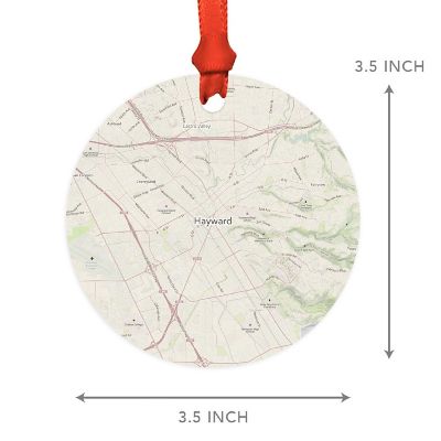MDF Ornament Hayward California Map Image 2