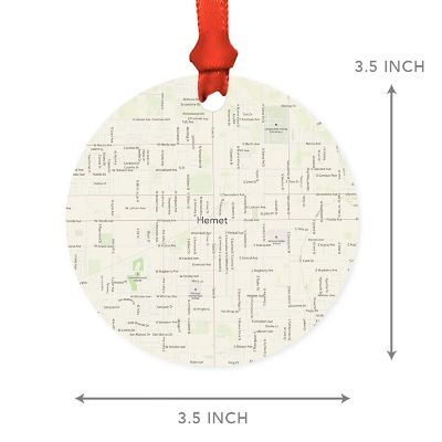 MDF Ornament Hemet California Map Image 2
