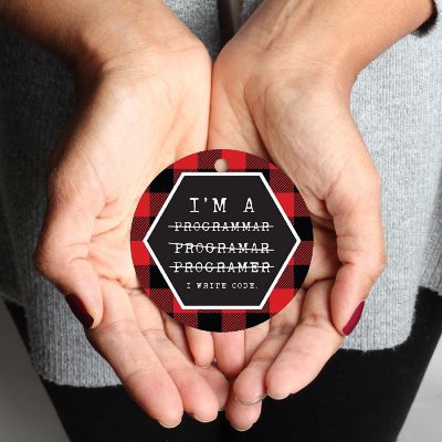 MDF Ornament  I Write Code Image 1