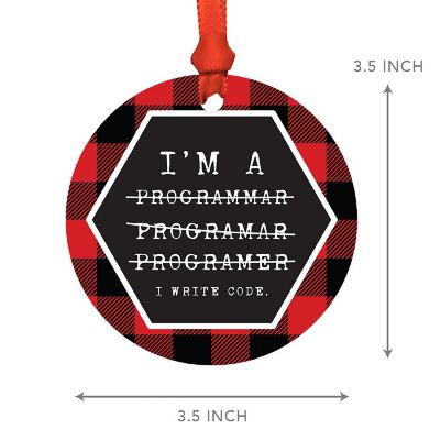 MDF Ornament  I Write Code Image 2