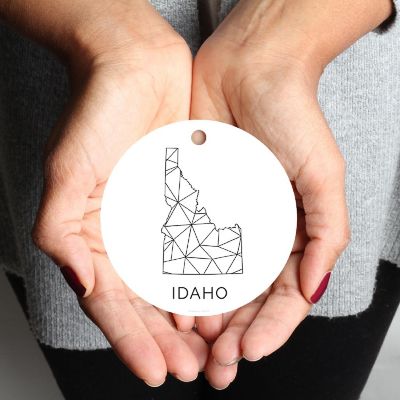 MDF Ornament Idaho Blk/Wh Geometric Image 1