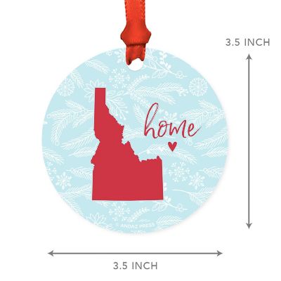 MDF Ornament Idaho Home Winter Blue/Red Image 1