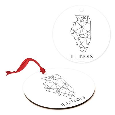MDF Ornament Illinois Blk/Wh Geometric Image 1