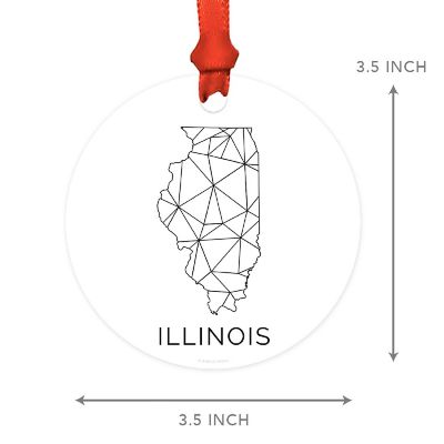 MDF Ornament Illinois Blk/Wh Geometric Image 3