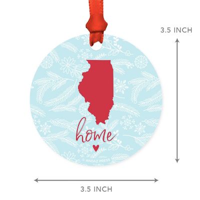 MDF Ornament Illinois Home Blue/Red Image 2