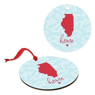 MDF Ornament Illinois Home Blue/Red Image 3