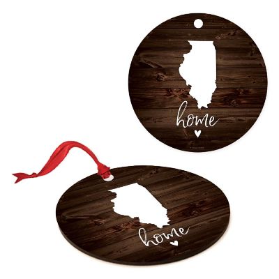 MDF Ornament Illinois Home Dark Wood Image 1