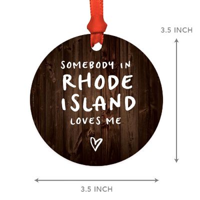 MDF Ornament in Rhode Island Loves Me Image 1