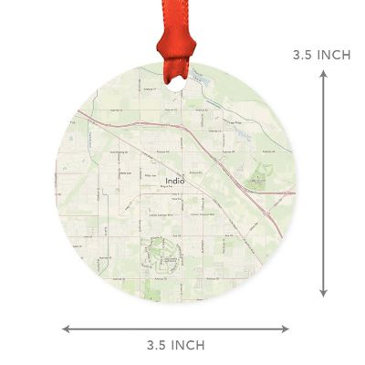 MDF Ornament Indio California Map Image 2