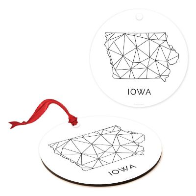 MDF Ornament Iowa Blk/Wh Geometric Image 2