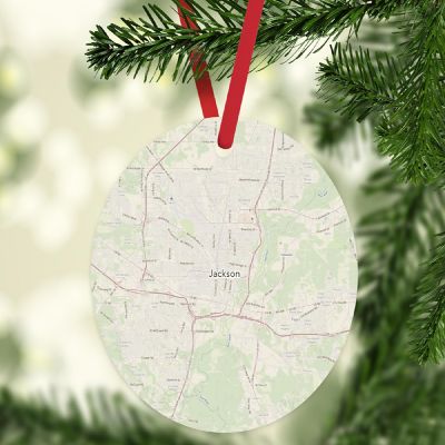 MDF Ornament Jackson Mississippi Map Image 1
