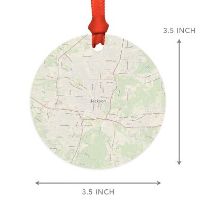 MDF Ornament Jackson Mississippi Map Image 2