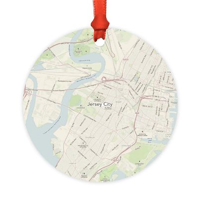 MDF Ornament Jersey City, New Jersey Map Image 1