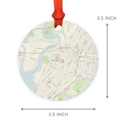 MDF Ornament Jersey City, New Jersey Map Image 2