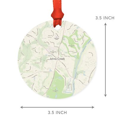 MDF Ornament Johns Creek Georgia Map Image 2