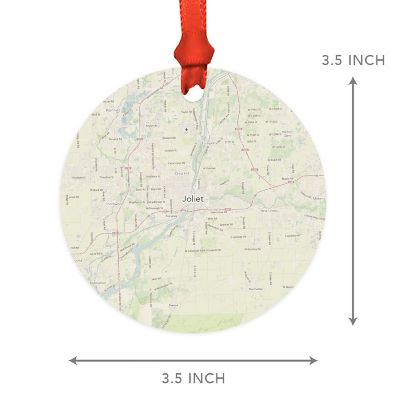 MDF Ornament Joliet Illinois Map Image 2
