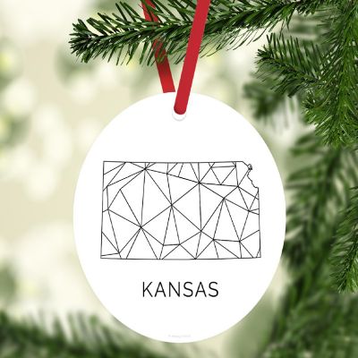 MDF Ornament Kansas Blk/Wh Geometric Image 1
