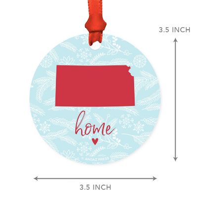 MDF Ornament Kansas Home Winter Blue/Red Image 2