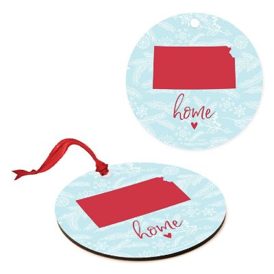 MDF Ornament Kansas Home Winter Blue/Red Image 3