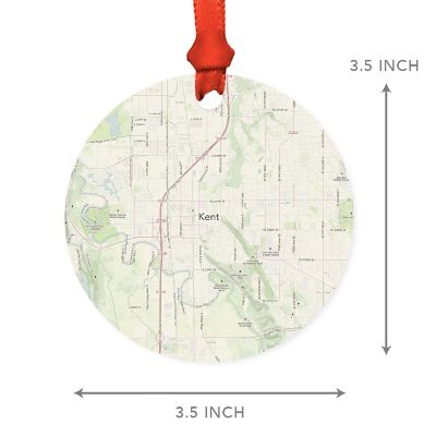 MDF Ornament Kent Washington Map Image 2