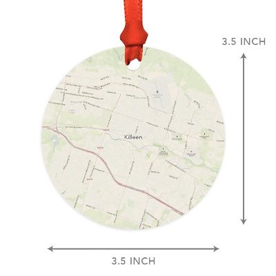 MDF Ornament Killeen Texas Map Image 2