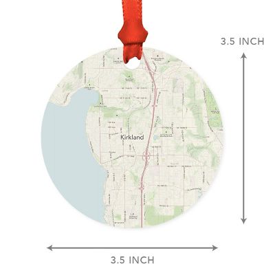 MDF Ornament Kirkland Washington Map Image 2
