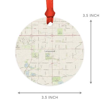 MDF Ornament Lake Colorado Map Image 2