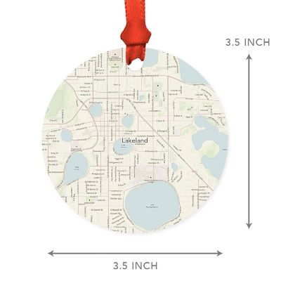 MDF Ornament Lakeland Florida Map Image 2