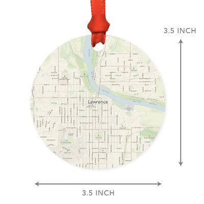 MDF Ornament Lawrence Kansas Map Image 2
