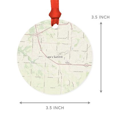 MDF Ornament Lee's Summit Missouri Map Image 1