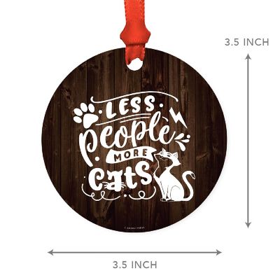 MDF Ornament Less People More Cats Image 2