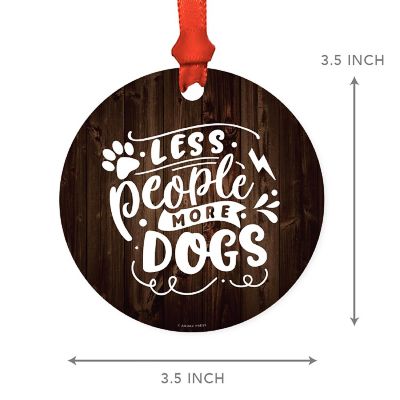 MDF Ornament Less People More Dogs Image 2