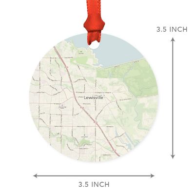 MDF Ornament Lewisville Texas Map Image 2